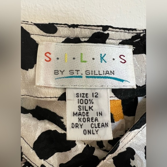 Silks by St. Gillian Vintage Leopard Print Silk Top with Matching Kimono - Picture 7 of 15